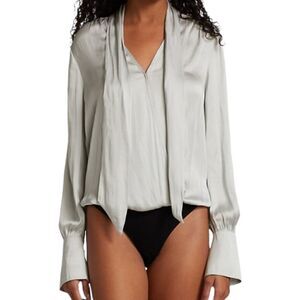 NWT Essue White Long Sleeve Bodysuit S